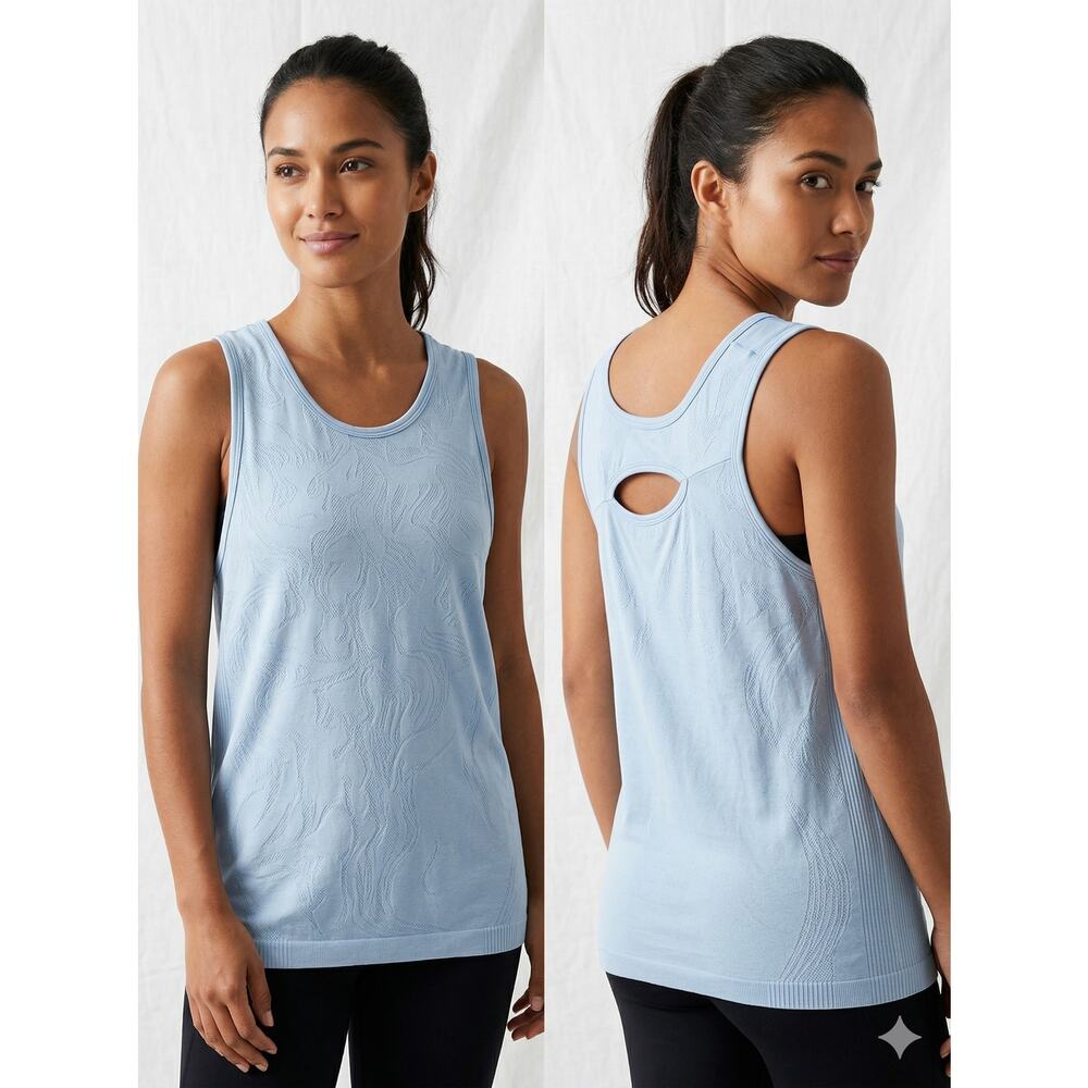 Gymshark Medium Tank Top Blue Keyhole